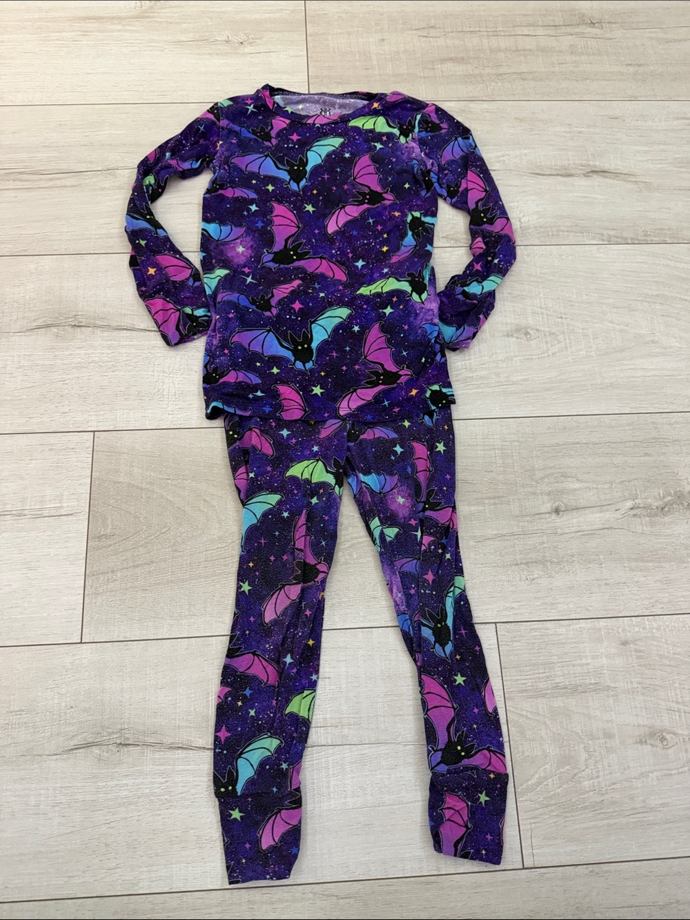 Bums and Roses Bat Attitude Halloween Print Pajama Set
